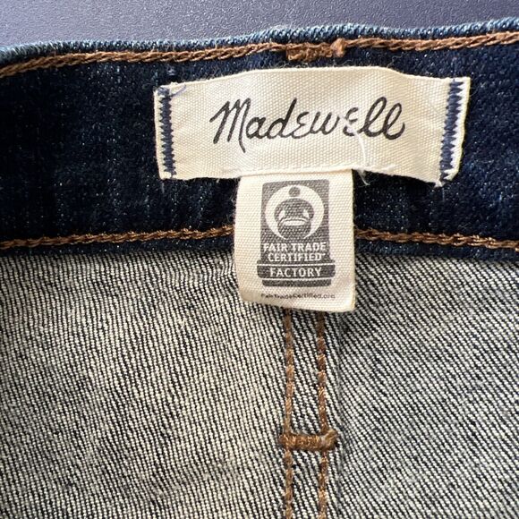 Madewell Womens 32 Fair Trade Dark Wash Classic‎ Stretch Skinny Flare Jean - Picture 8 of 11